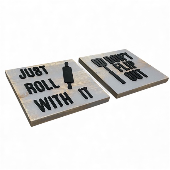 Kitchen Décor Wooden Signs 8”x8” – Handmade - Picture 3 of 6